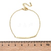 Brass Micro Pave Clear Cubic Zirconia Link Bracelets BJEW-E114-01B-G-6