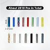 2818Pcs 15 Colors Glass Twisted Bugle Beads SEED-WR0001-13-2