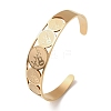 201 Stainless Steel Cuff Bangles for Women LS-BJEW-F507-04G-2