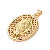 Brass Micro Pave Cubic Zirconia Pendants KK-M294-06G-02-2