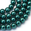 Baking Painted Pearlized Glass Pearl Round Bead Strands HY-Q003-6mm-79-1