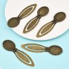 Vintage Tibetan Style Alloy Bookmarks Cabochon Settings X-TIBE-Q032-27AB-NR-4