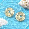 Brass Stud Earrings for Women EJEW-U035-08G-1