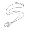 Crystal Cage Holder Necklace NJEW-JN04604-02-5