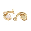 Brass Micro Pave Cubic Zirconia Pendants KK-U070-03B-G-2