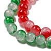 Crackle Baking Painted Imitation Jade Glass Beads Strands DGLA-T003-6mm-M-2