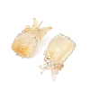 Copper Wire Wrapped Heated Natural Citrine Pendants PALLOY-TA00436-2
