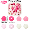 Rubberized Style Imitated Silicone Acrylic Beads MACR-PA0001-06C-01-2
