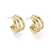 Brass Stud Earrings EJEW-L234-35G-1