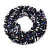 Electroplate Opaque Glass Beads Strands GLAA-N022-4mm-01-2