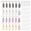 DIY Blank Rectangle 304 Stainless Steel Dangle Earrings Making Kit DIY-PH0022-95-1