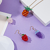 4Pcs 4 Styles Glass Woven Beads GLAA-FH0001-83-5