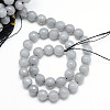 Natural White Jade Bead Strands G-R346-8mm-10-3