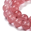 Cherry Quartz Glass Beads Strands G-B077-A06-02-4