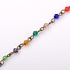 Handmade Bicone Glass Beads Chains for Necklaces Bracelets Making AJEW-JB00049-06-2