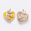 Brass Enamel Pendants KK-T049-025G-03-NF-2