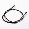 Natural Black Agate Beads Strands G-N0184-02-2mm-2