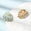 Brass Stud Earrings for Women KK-CBA9D38-05G-02-3