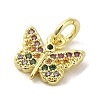 Real 18K Gold Plated Brass Pave Cubic Zirconia Pendants KK-M283-11F-02-2