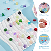 200Pcs 20 Colors Glass Gradient Color Bead Caps GLAA-HS0001-03-4