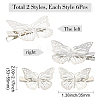 12Pcs 2 Styles Iron Alligator Hair Clips for Women Girls PHAR-SP0001-28B-2