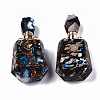 Assembled Synthetic Bronzite and Imperial Jasper Openable Perfume Bottle Pendants G-S366-059C-2