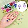 300Pcs 10 Colors Baking Painted Crackle Glass Bead Strands CCG-SZ0001-06-2