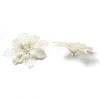 Plastic Glitter Artificial Flower LS-HJEW-R124-04-3