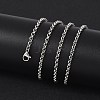 Tarnish Resistant 304 Stainless Steel Rolo Chain Necklaces NJEW-L136-07P-4