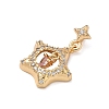 Brass Micro Pave Cubic Zirconia Pendants KK-C168-04G-2