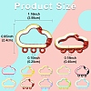 10Pcs Spray Painted Alloy Spring Gate Rings FIND-YW0009-45-3