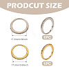 2Pcs 2 Colors Alloy with Crystal Rhinestone Finger Rings RJEW-TADJ0001-01C-3
