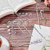 10Pcs 5 Styles Fox Swan Peacock Tibetan Style Alloy Bookmarks FIND-SC0009-01-4