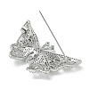 Butterfly Brass Cubic Zirconia Brooches JEWB-Q013-04P-2