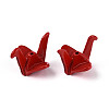 Rack Plating Spray Painted Alloy Beads PALLOY-T091-31E-2