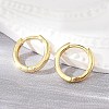 Brass Huggie Hoop Earrings EJEW-F245-06G-1