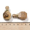 Natural Picture Jasper Perfume Bottle Pendants G-Q163-10G-06-3