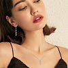 10Pcs Brass Micro Pave Cubic Zirconia Pendants KK-PH0014-23P-5