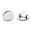 304 Stainless Steel Brooch Cabochon Settings STAS-G250-04P-B-3