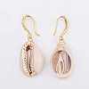 Electroplate Cowrie Shell Pendants Necklaces and Dangle Earrings Jewelry Sets SJEW-JS01013-3