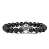 Natural Lava Rock Stretch Bracelets TY1560-1-1