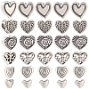 120Pcs 6 Styles Tibetan Style Alloy Beads TIBE-SP0001-22C-1