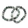 Natural Jade Round Beaded Stretch Bracelets GG-CBA12F1-02A-03-4