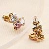 304 Stainless Steel Crystal Rhinestone Stud Earrings EJEW-G423-06G-2