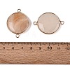 Natural Agate Connector Charms G-Q606-52G-3