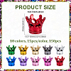 150Pcs 10 Colors Acrylic European Large Hole Beads MACR-PH0002-07-2