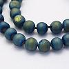 Electroplate Natural Druzy Agate Beads Strands G-G708-12mm-10-3