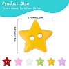 300Pcs 6 Colors Acrylic Buttons BUTT-DJ0001-12-2