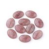 Natural Strawberry Quartz Gemstone Cabochons G-T020-13x18mm-28-1