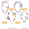 HOBBIESAY 4Pcs 4 Style  Acrylic Beaded Mobile Phone Lanyard Wrist Strap AJEW-HY0001-27-2